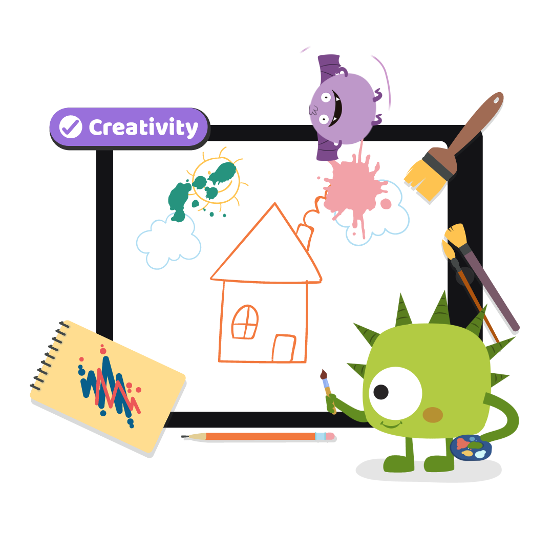 Drawing and painting game to foster kids creativity