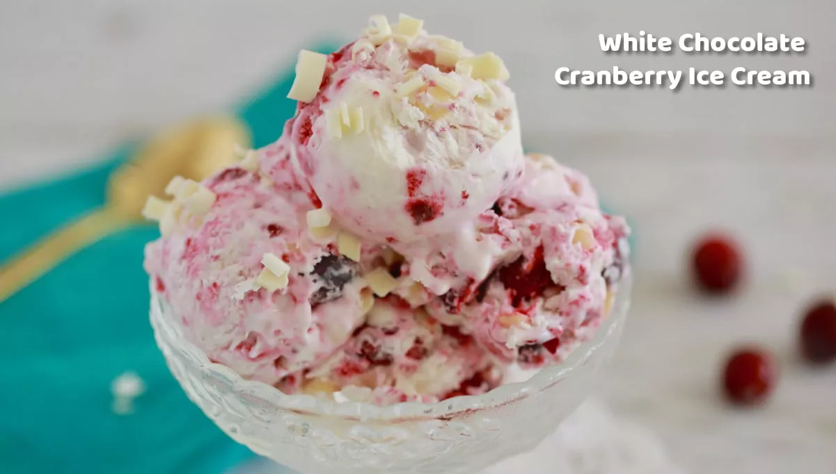 White Chocolate Cranberry Ice Cream