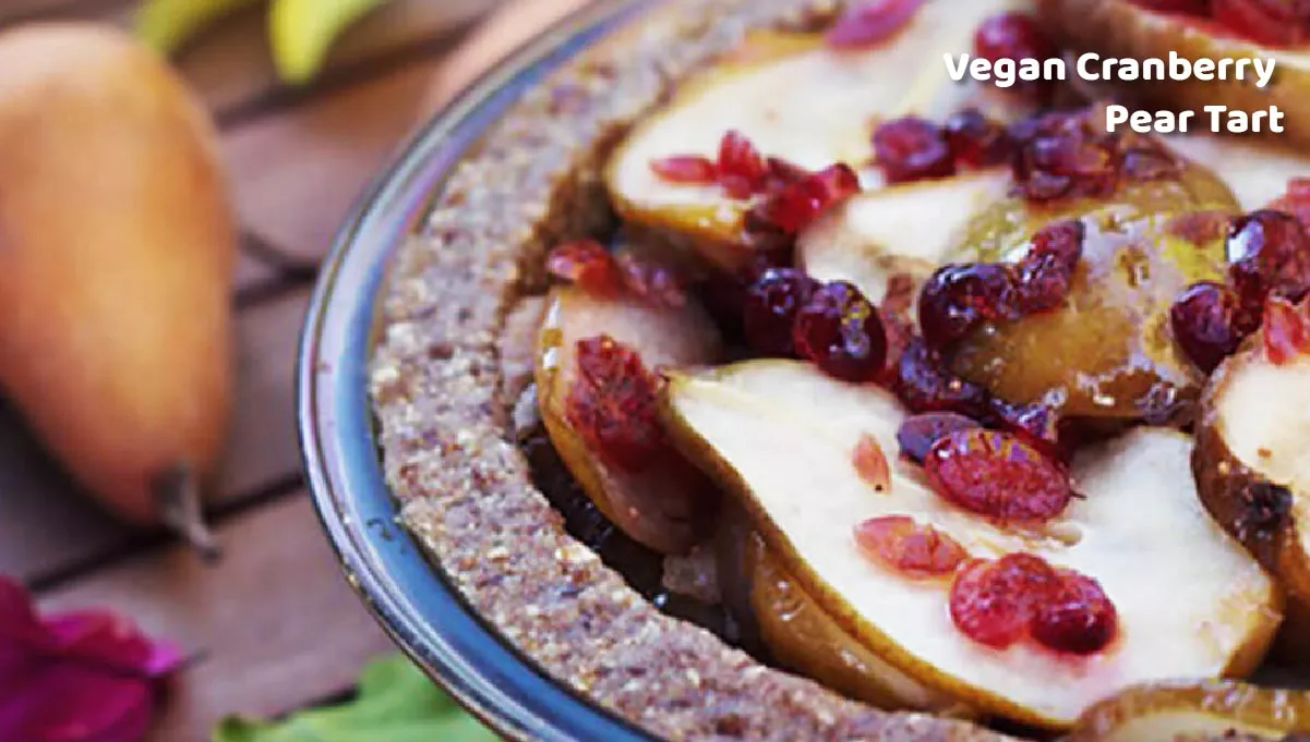 Vegan Cranberry Pear Tart
