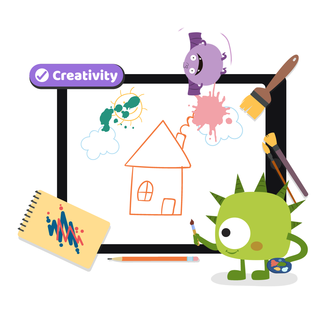 Drawing and painting game to foster kids creativity