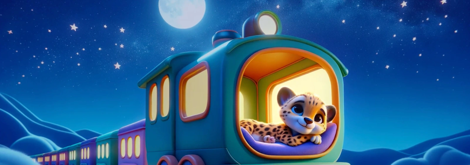 Sleep sounds for kids on KidsBeeTV - train